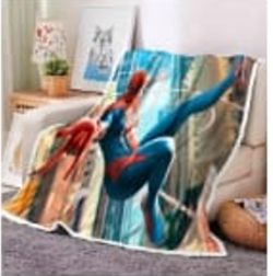 JETÉE SPIDER-MAN EN VOL (COUVERTURE) 4 PIEDS X 5 PIEDS